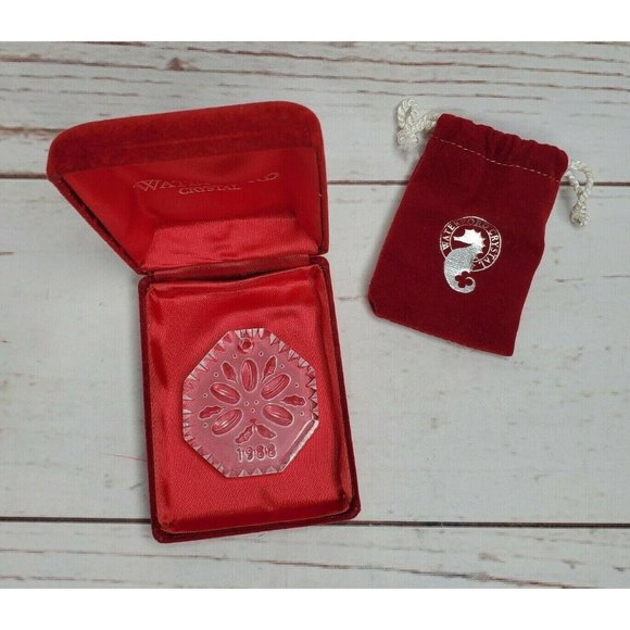 1988 Waterford Crystal 12 Days Christmas 5 Golden Rings Snowflake Ornament - Picture 2 of 12